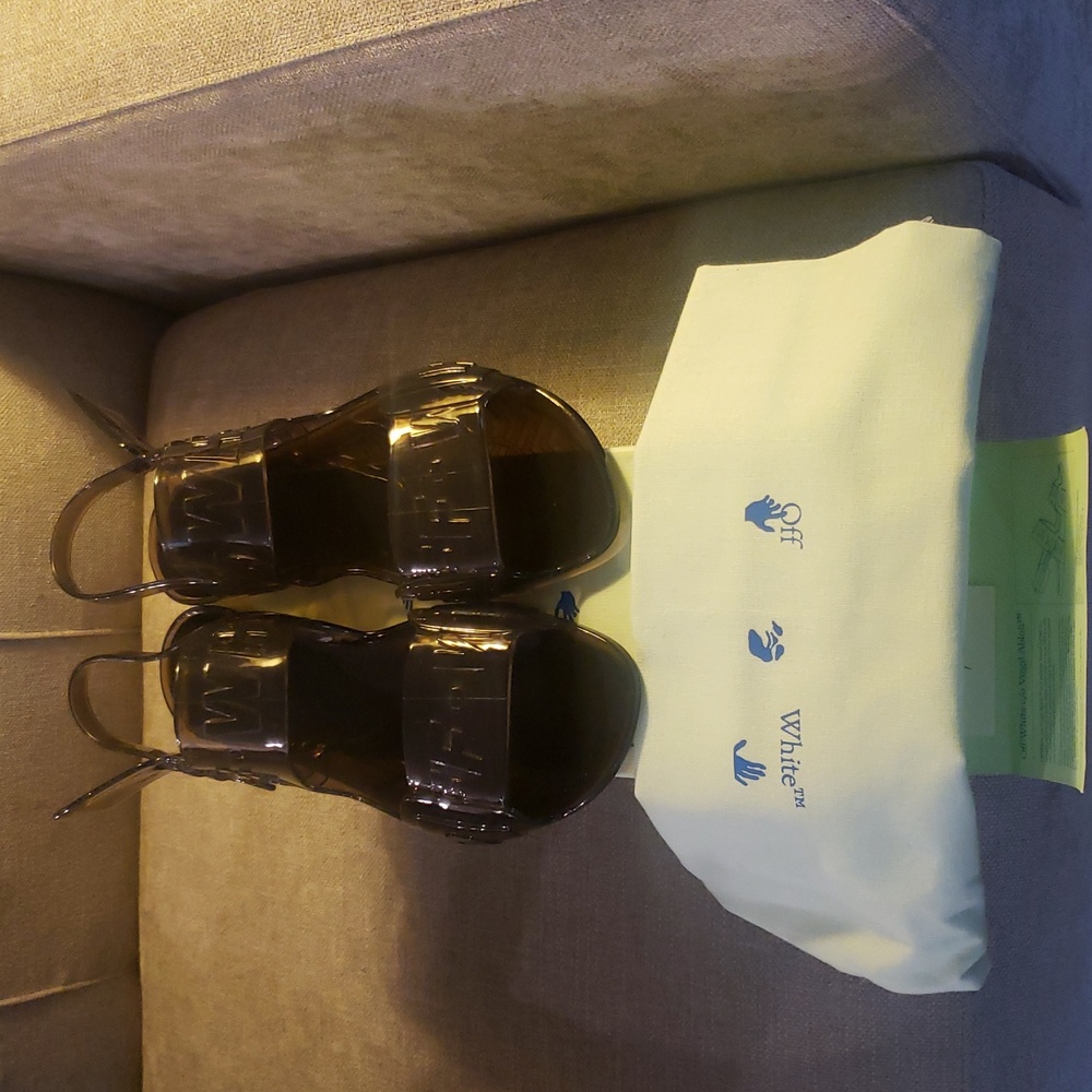 Off-White Dark Brown Sandals